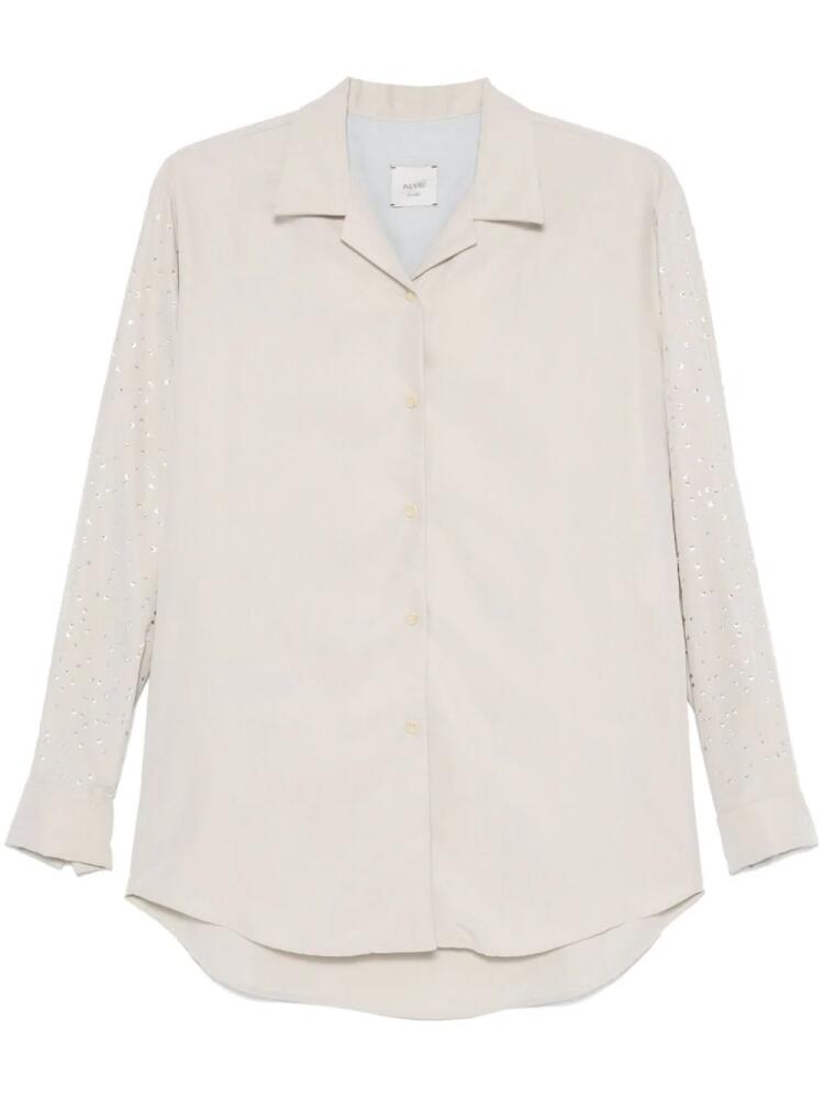 Alysi rhinestone-embellished shirt - Neutrals Cover