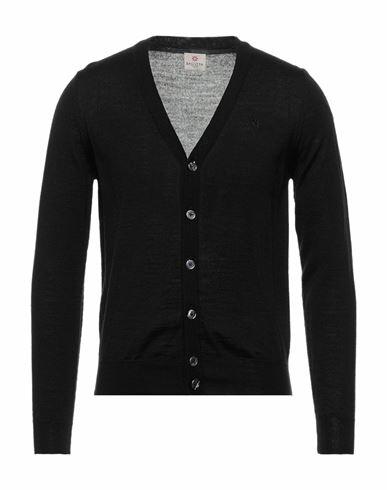 Bagutta Man Cardigan Black Merino Wool, Acrylic Cover