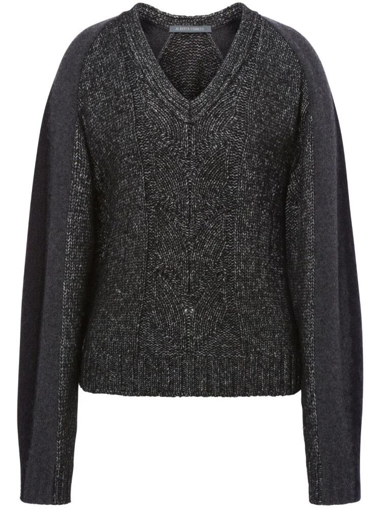 Alberta Ferretti V-neck panelled jumper - Black Cover