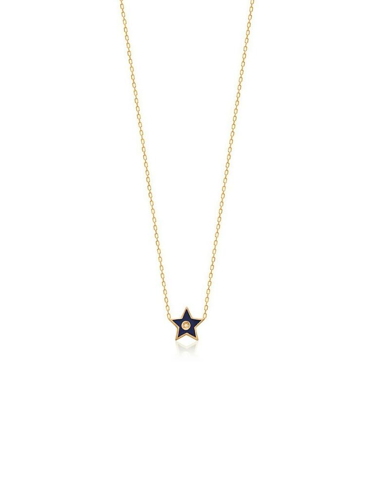 Gabi Rielle Women's 22K Gold Vermeil, Enamel & Cubic Zirconia Star Pendant Necklace Cover