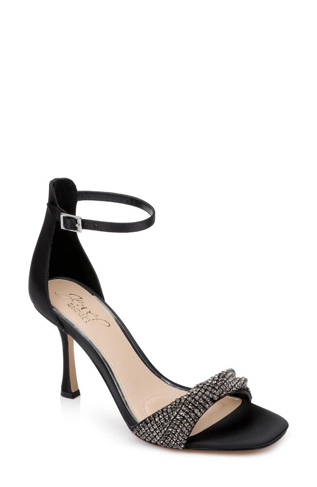 Jewel Badgley Mischka Yesia Crystal Sandal in Black Cover