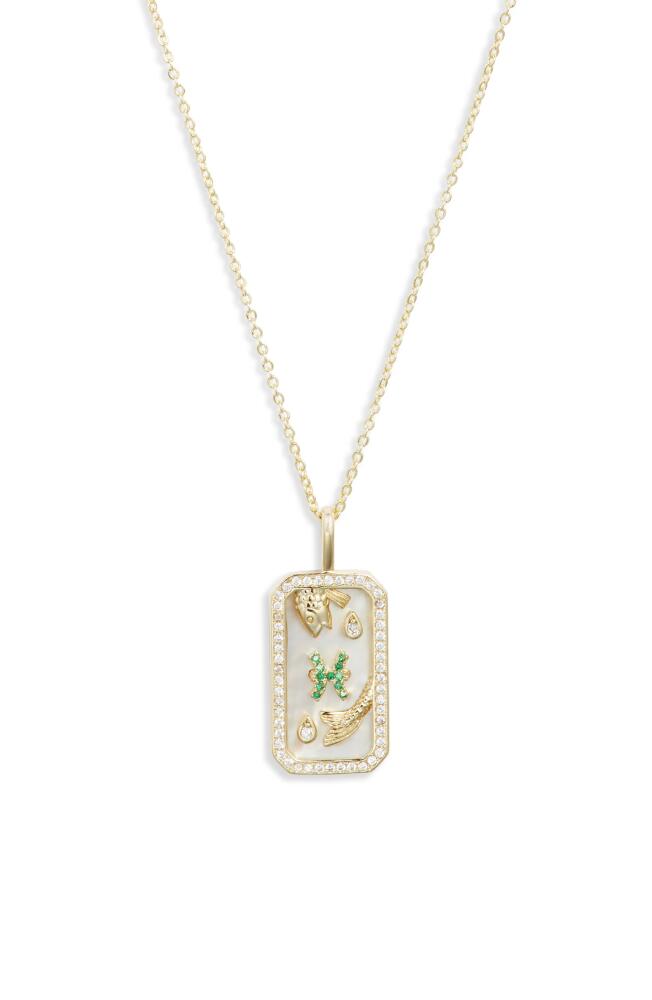 Melinda Maria Zodiac Pendant Necklace in Gold-Pisces Cover