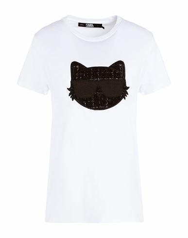 Karl Lagerfeld Woman T-shirt White Organic cotton Cover