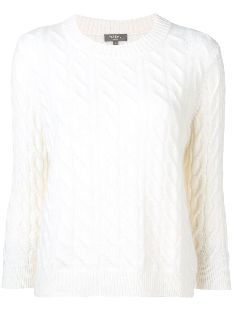 N.Peal cable knit sweater - Neutrals Cover