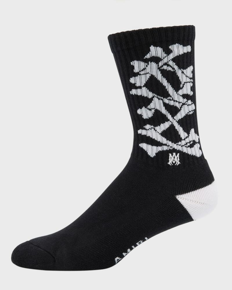 Amiri Men's Bone MA Crew Socks Cover