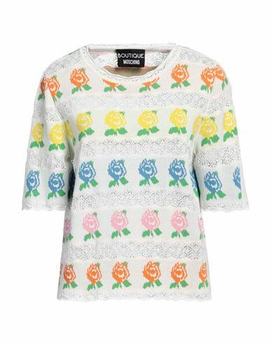 Boutique Moschino Woman Sweater White Cotton, Polyamide Cover