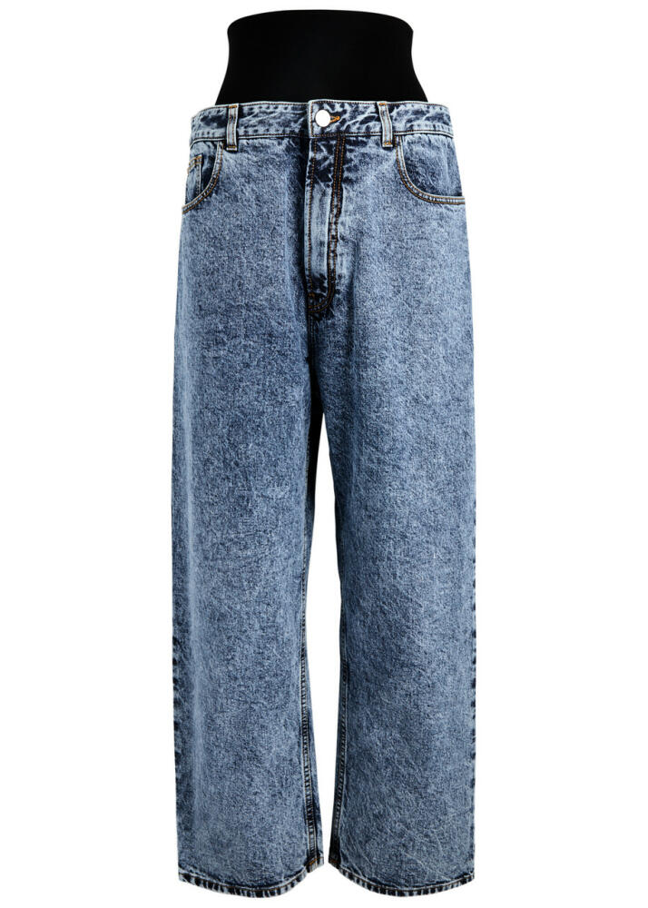 Alaïa Layered Straight-leg Jeans - Blue Denim Cover