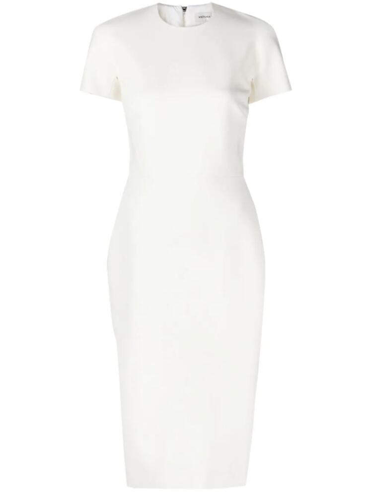 Victoria Beckham twill midi dress - Neutrals Cover