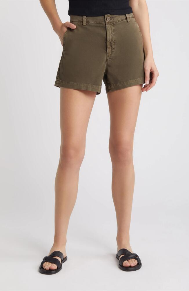 AG Caden Tailored Trouser Shorts in Sulfur Shady Moss Cover