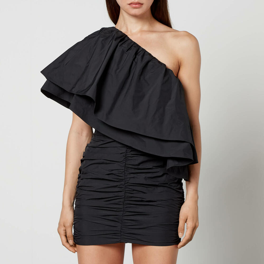 Rotate Birger Christensen One-Shoulder Taffeta Mini Dress Cover