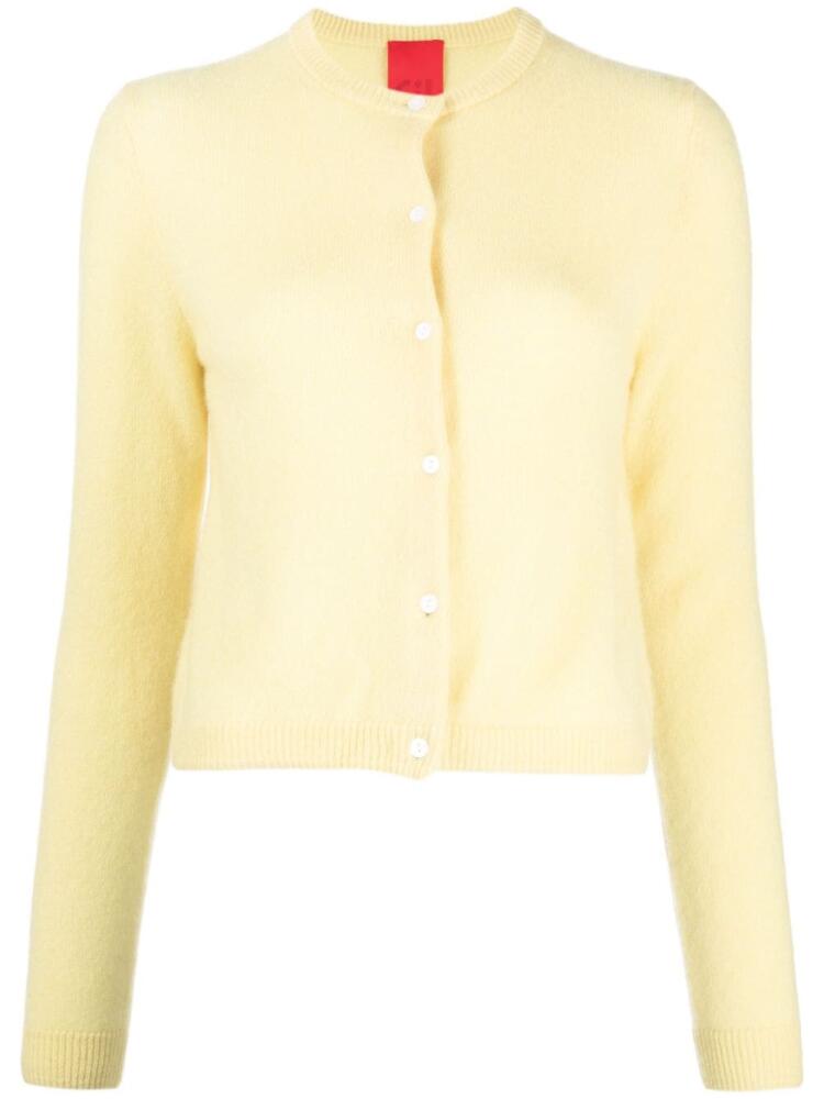 Cashmere In Love Faye fine-knit cardigan - Yellow Cover