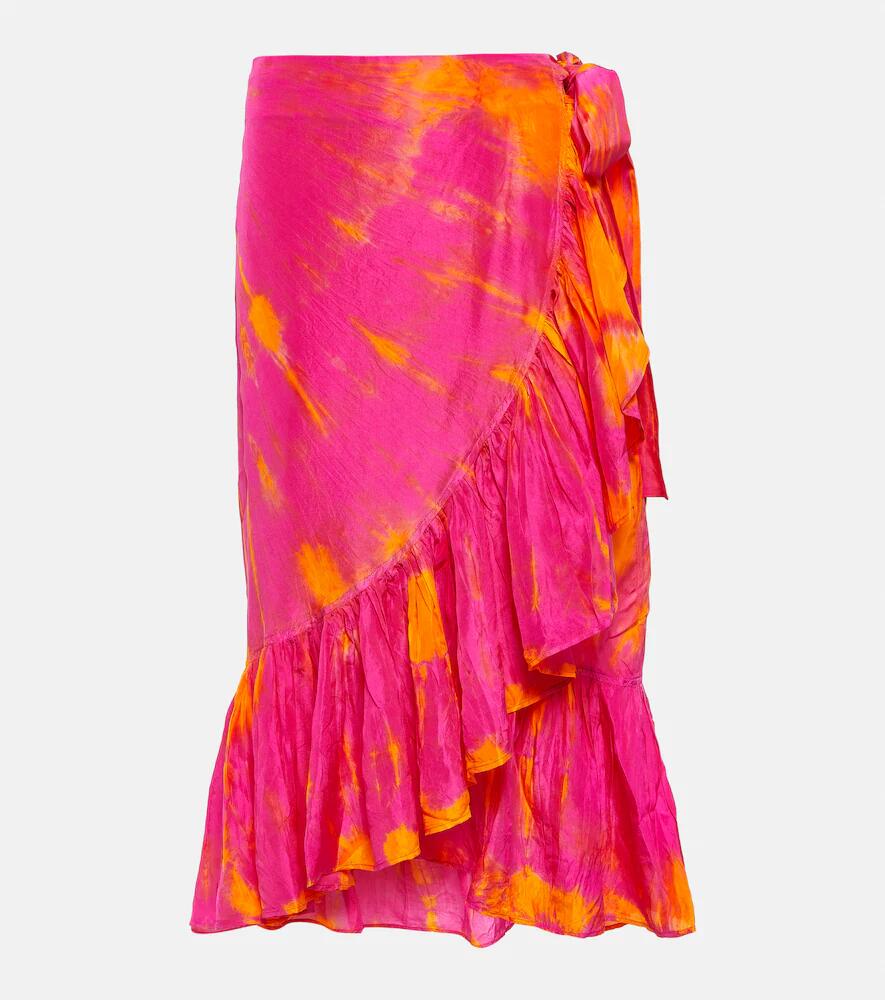 Anna Kosturova Tie-dyed silk wrap skirt Cover