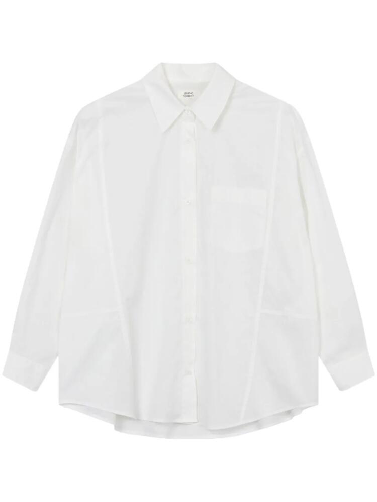 STUDIO TOMBOY classic-collar cotton shirt - White Cover