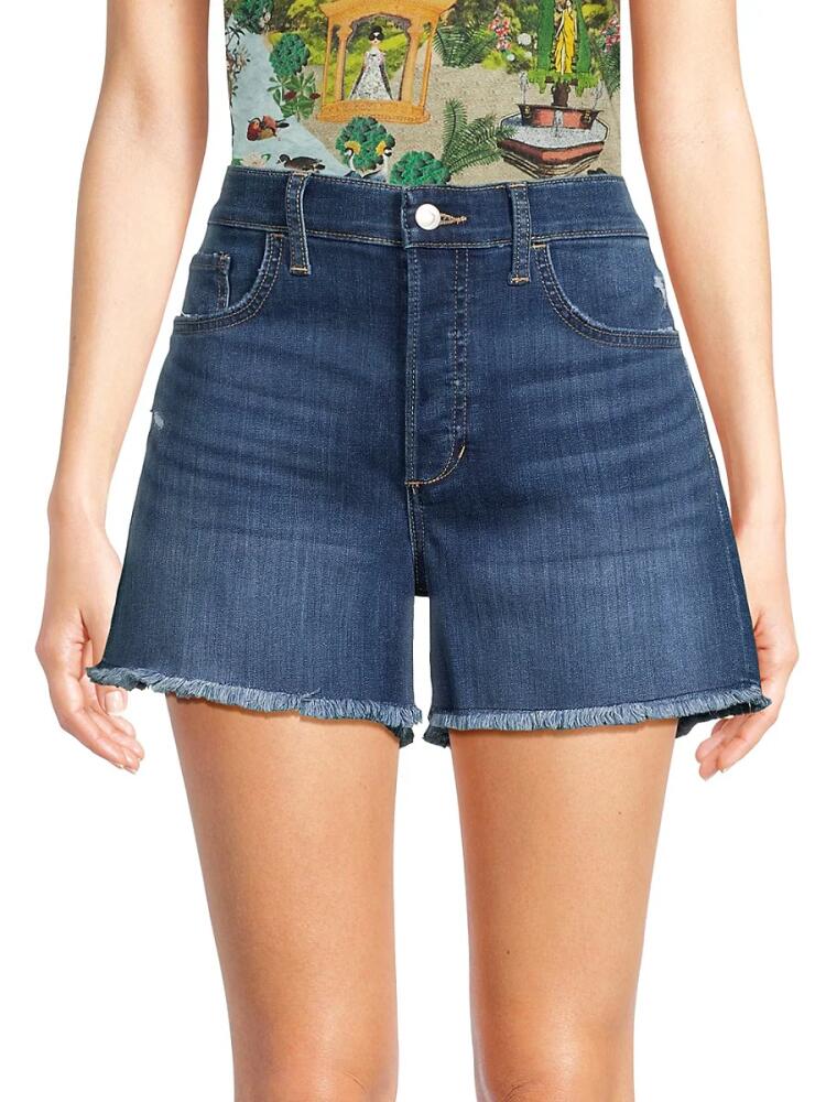 Joe's Jeans Women's Relaxed Frayed Hem Denim Shorts - Willow Cover