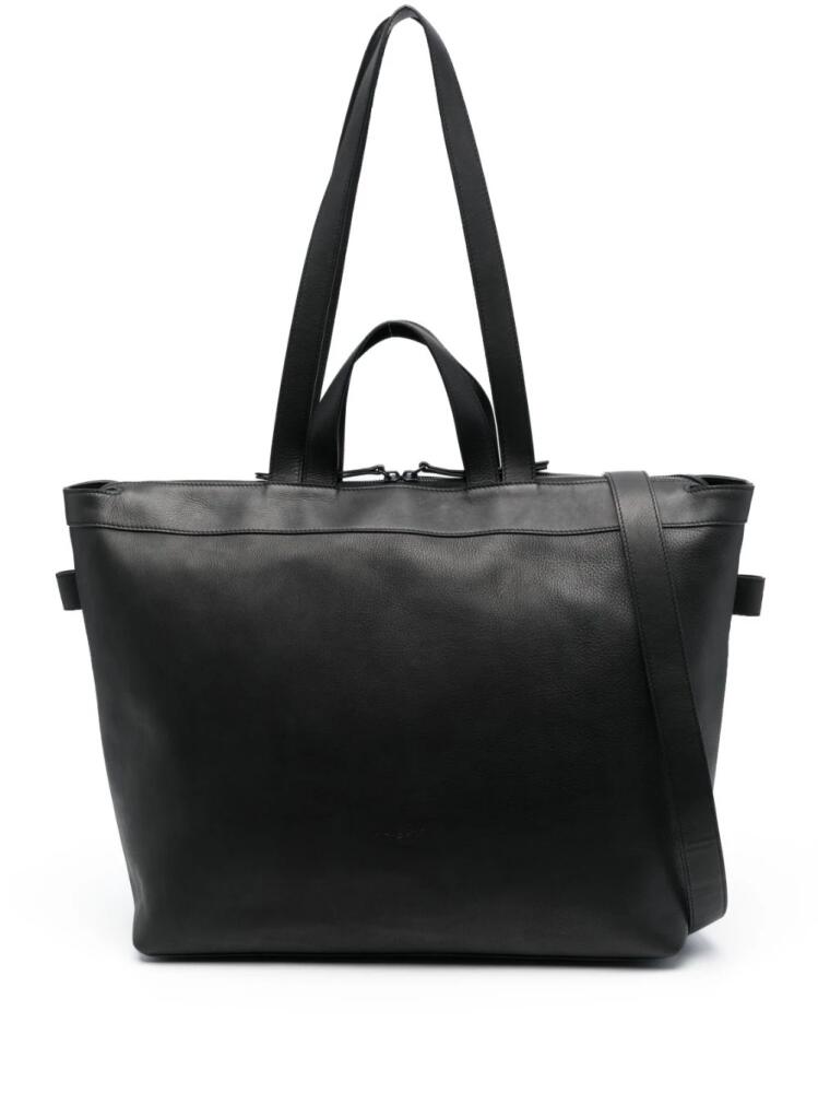 Marsèll logo-debossed leather tote bag - Black Cover