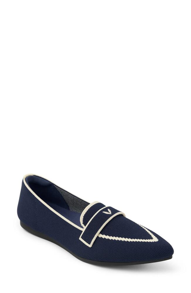 VIVAIA Amelia Pointed Toe Loafer Flat in Navy Cover