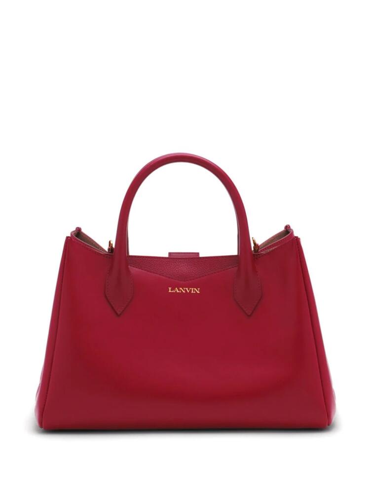 Lanvin logo-stamp tote bag - Red Cover