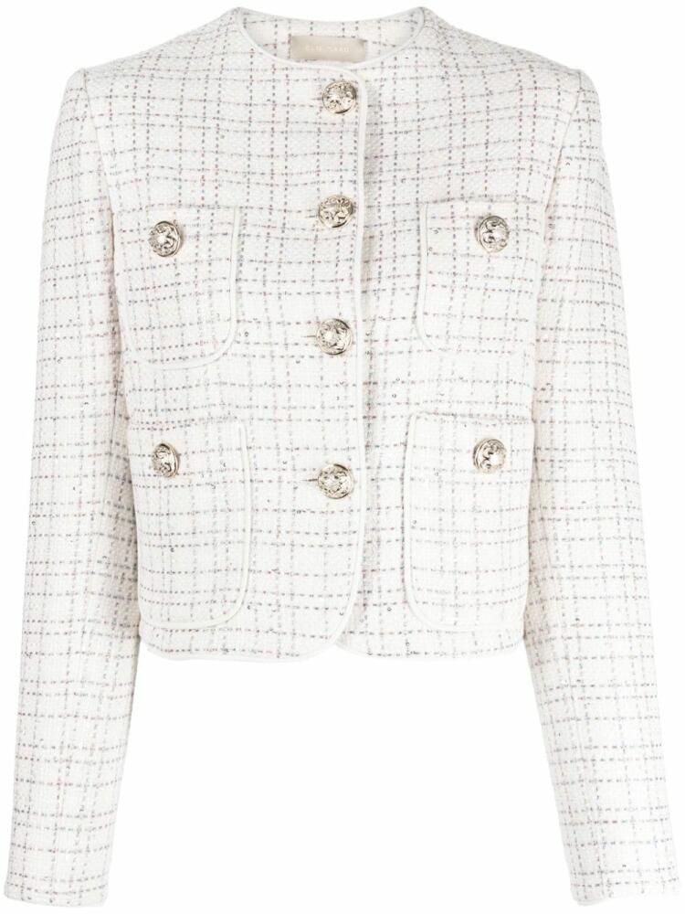 Elie Saab sequinned tweed jacket - Neutrals Cover