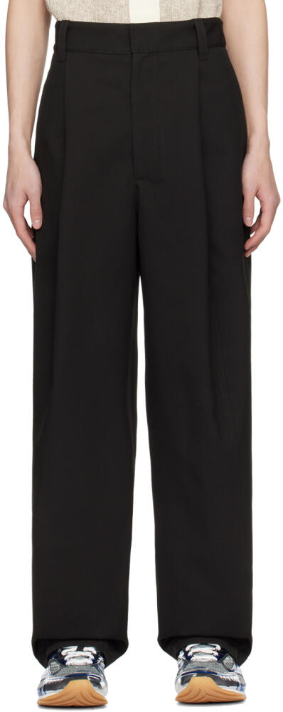 Bottega Veneta Black Pleated Trousers Cover