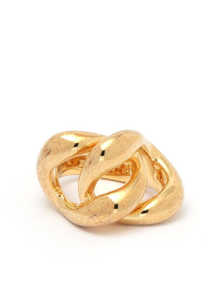 Jil Sander Curb Chain twisted ring - Gold Cover