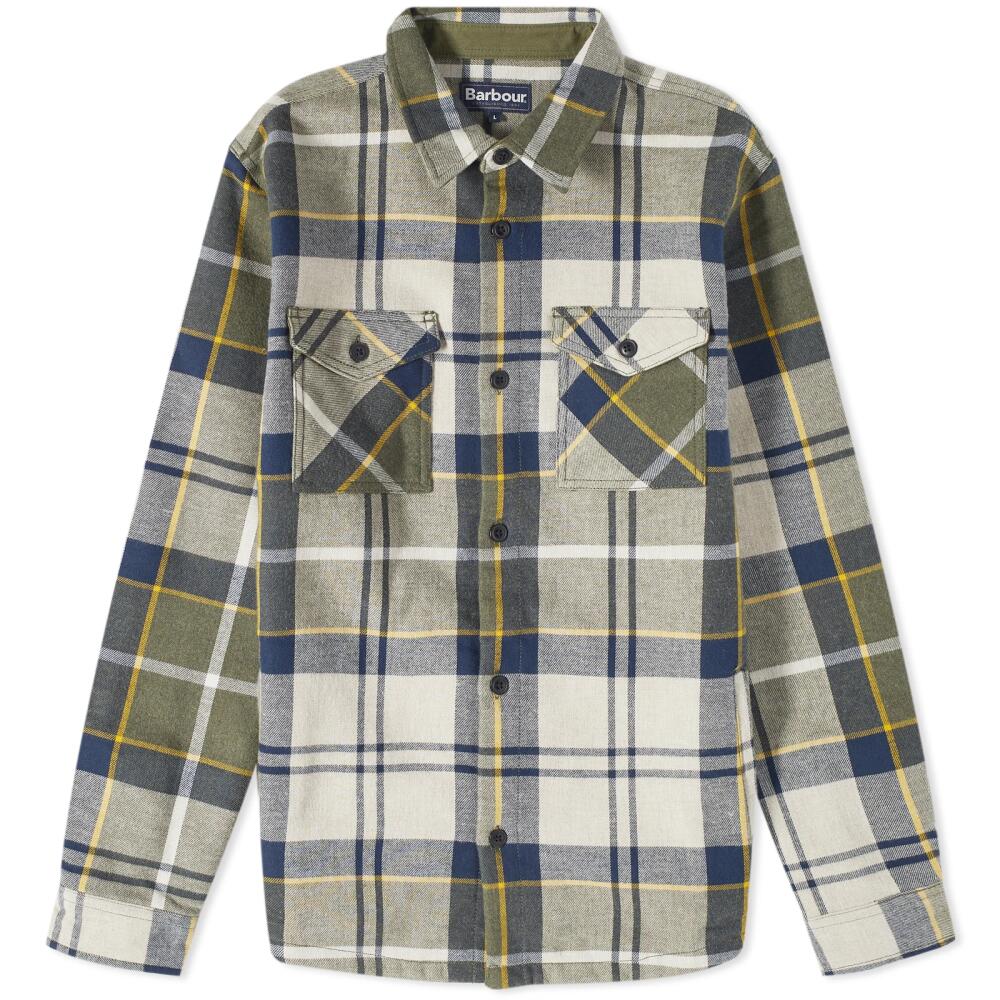 Barbour Men's Cannich Overshirt in Forest Mist Tartan Cover