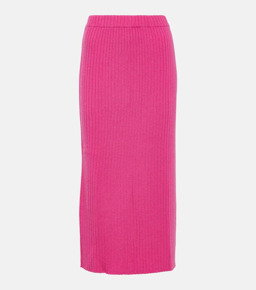 Jardin des Orangers Ribbed-knit cashmere midi skirt Cover