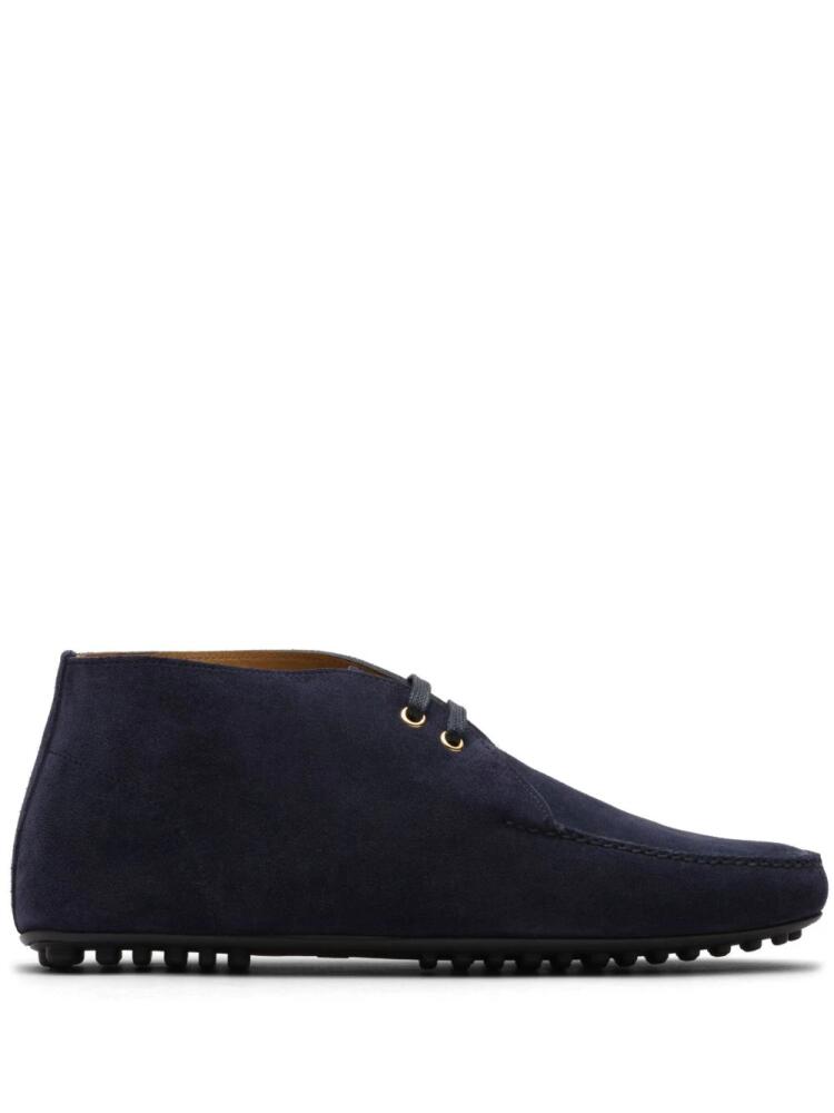 Car Shoe suede driving boots - Blue Cover