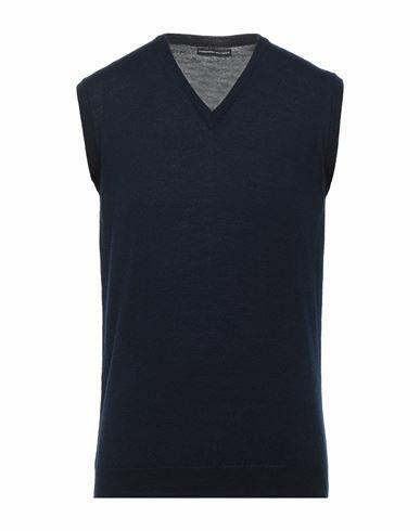 Alessandro Dell'acqua Man Sweater Midnight blue Wool, Nylon Cover