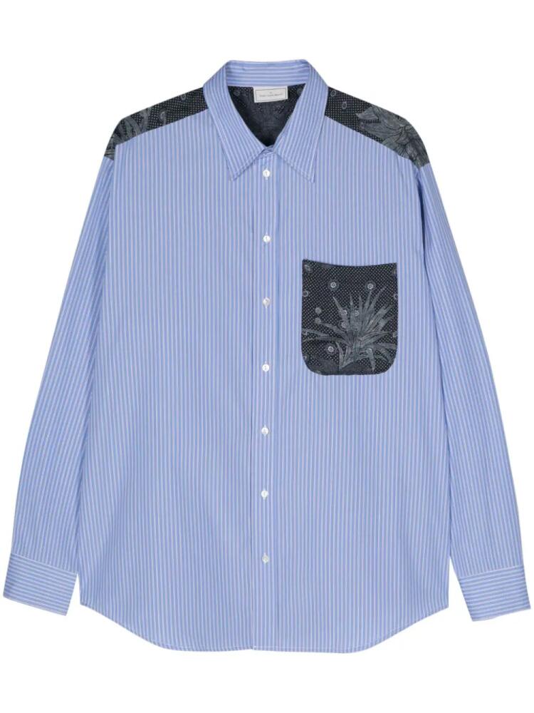 Pierre-Louis Mascia Alotho mix-print shirt - Blue Cover