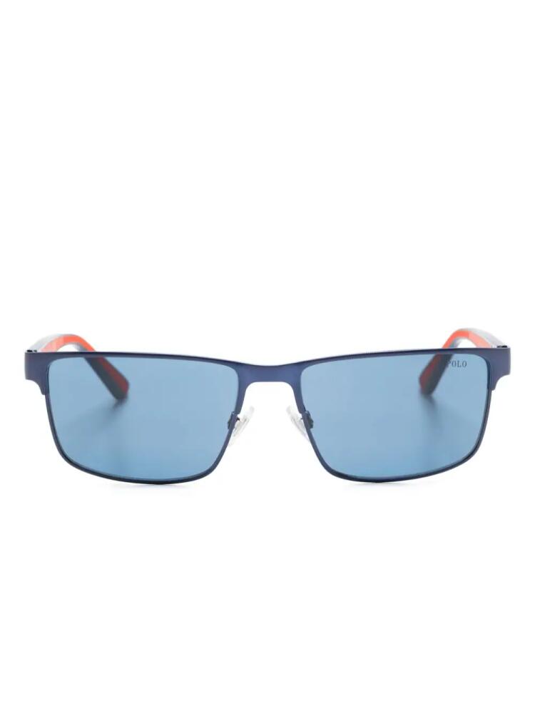 Polo Ralph Lauren rectangle-frame sunglasses - Blue Cover