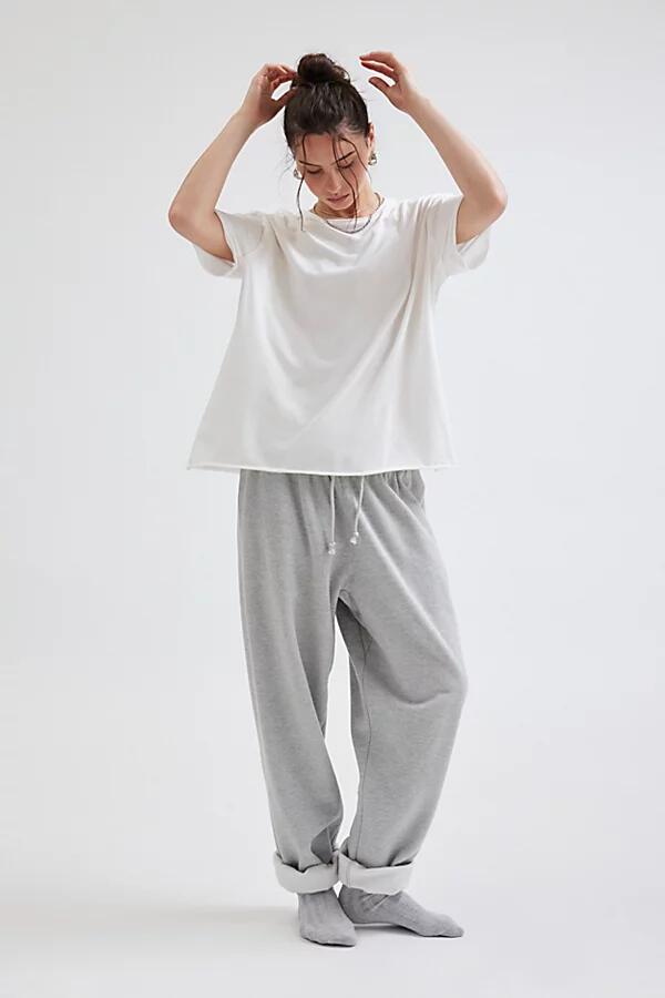 Out From Under Taylor Oversized Crew Neck Tee in White Cover