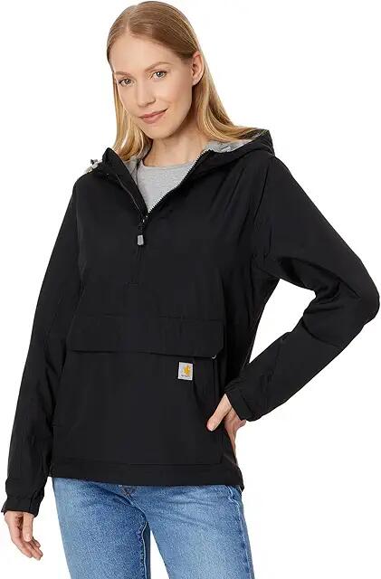 Carhartt Rain Defender(r) Loose Fit Lightweight Packable Anorak (Black) Women's Clothing Cover