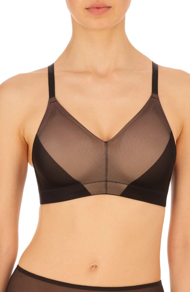 Natori Side Effect Side Support Wireless Bra in Blk/Cafe Cover