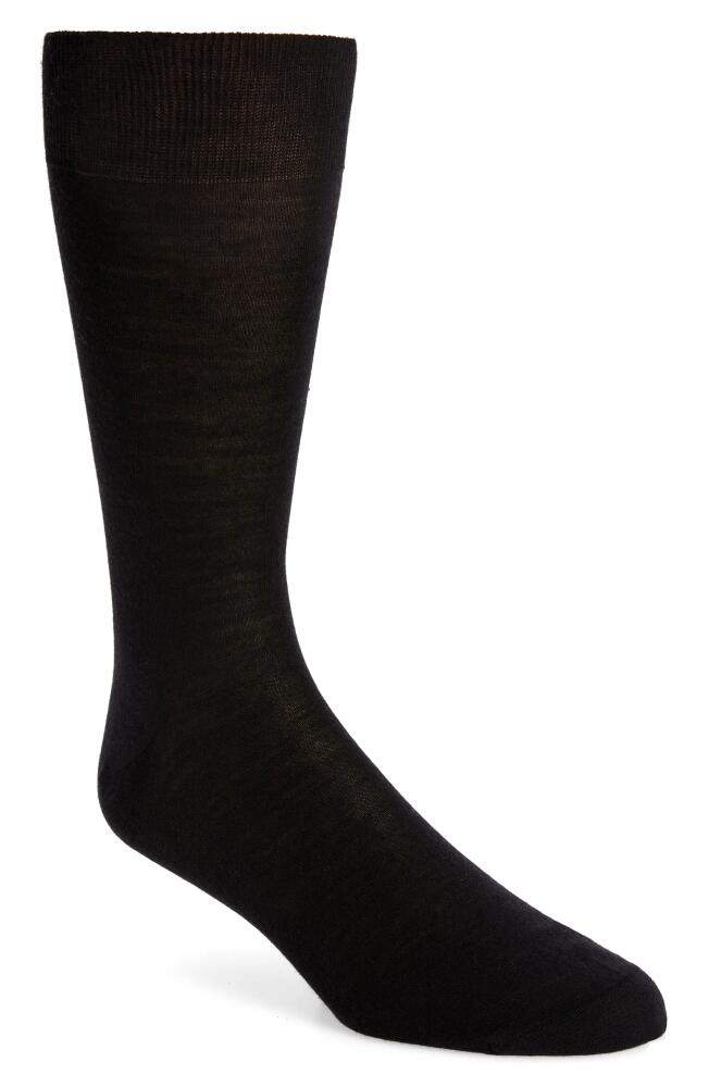 Canali Solid Wool Blend Socks in Black Cover