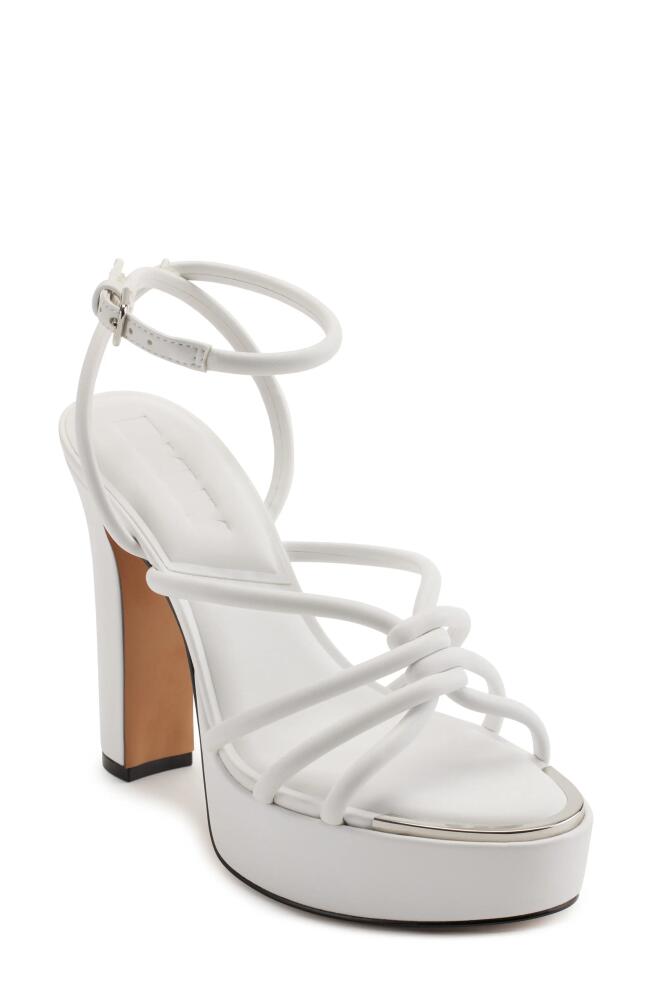 DKNY Ankle Strap Platform Sandal in Bright White Cover