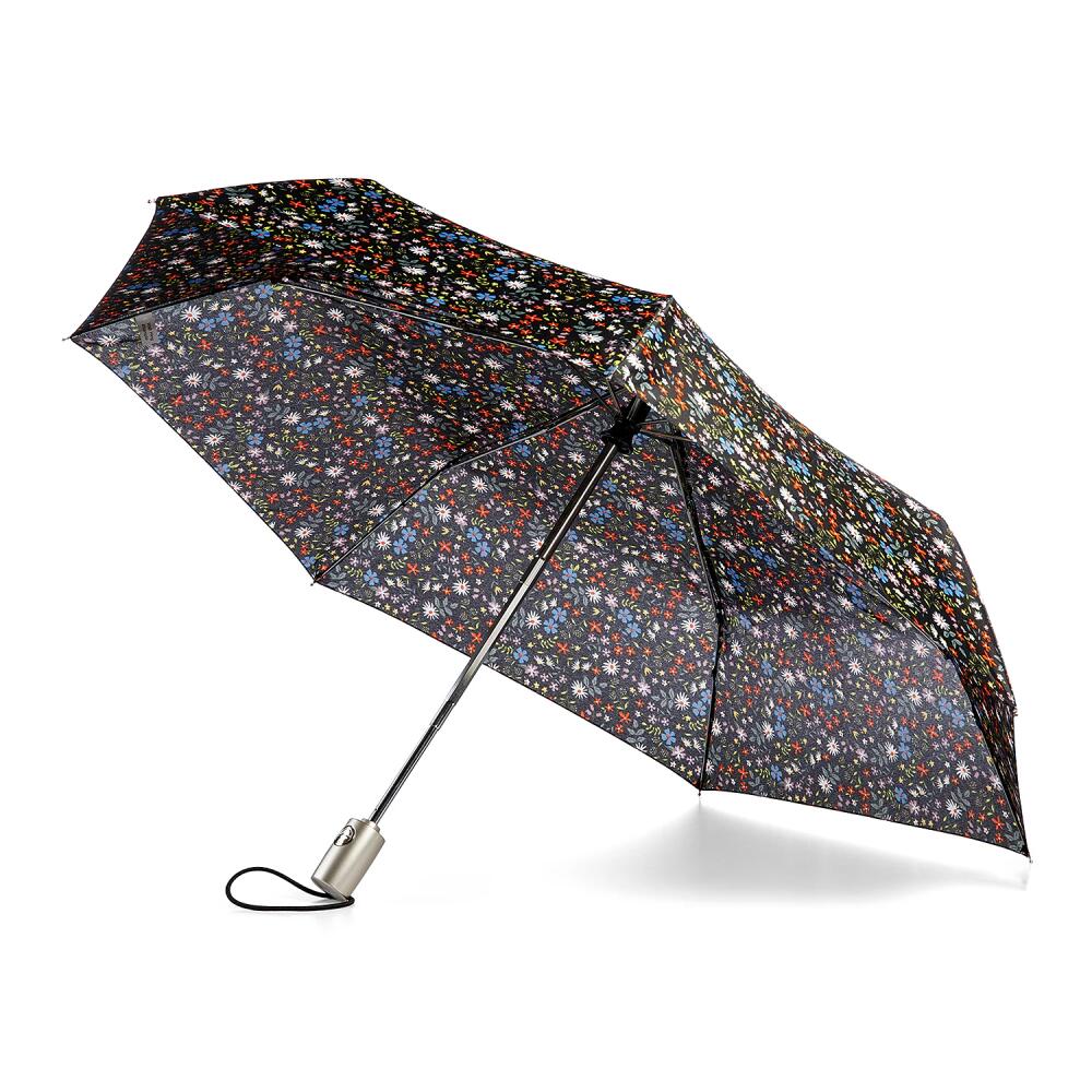 Totes Auto Open & Close Umbrella | Women's | Black/Multicolor Floral Print Cover