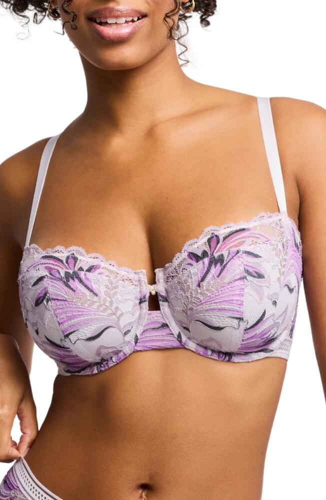 Montelle Intimates Lavender Fields Keyhole Balconette Underwire Bra in Lavender Print Cover