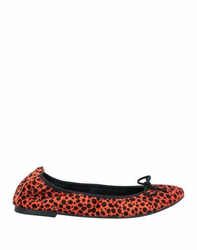 Daniele Ancarani Woman Ballet flats Orange Leather Cover