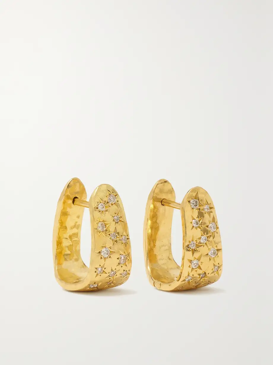 Octavia Elizabeth - + Net Sustain Imogen 18-karat Recycled Gold Diamond Hoop Earrings - One size Cover