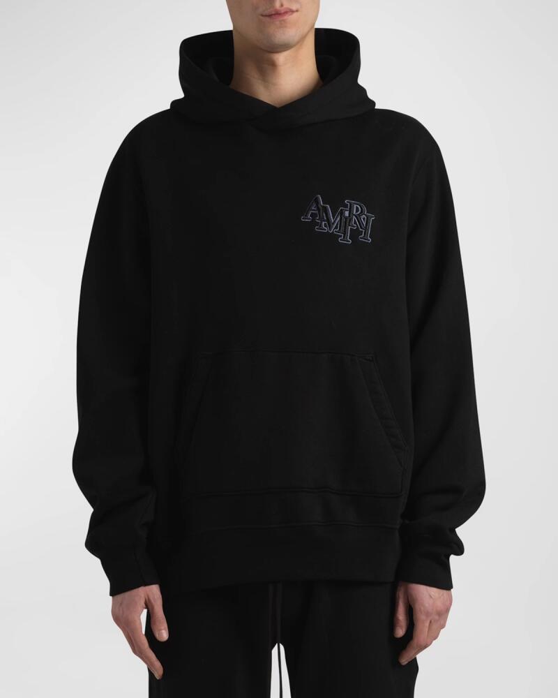 Amiri Men's Staggered Logo Hoodie Cover