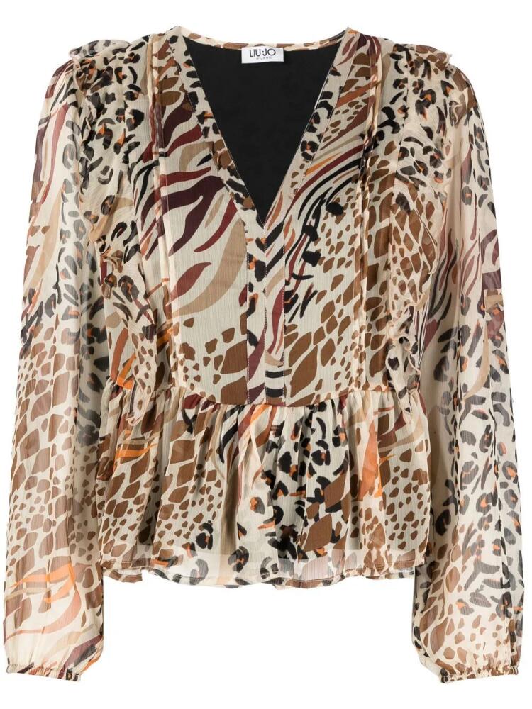 LIU JO animal-print blouse - Neutrals Cover