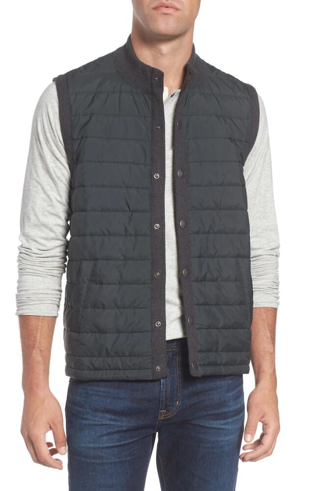 Barbour Essential Mixed Media Vest in Charcoal Cover