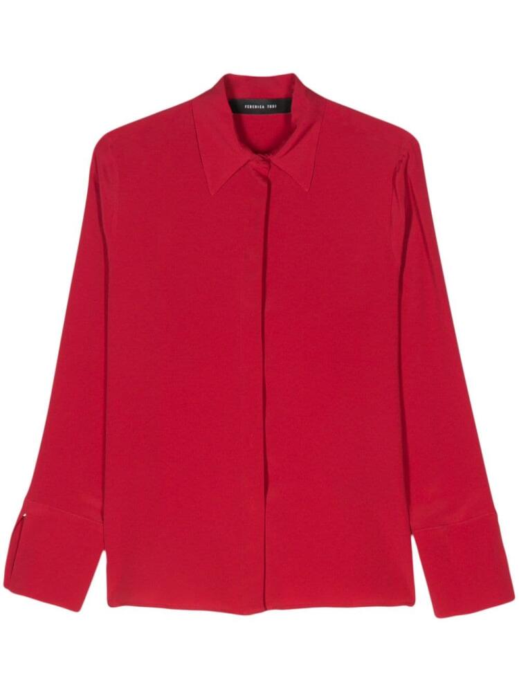 Federica Tosi crepe shirt - Red Cover