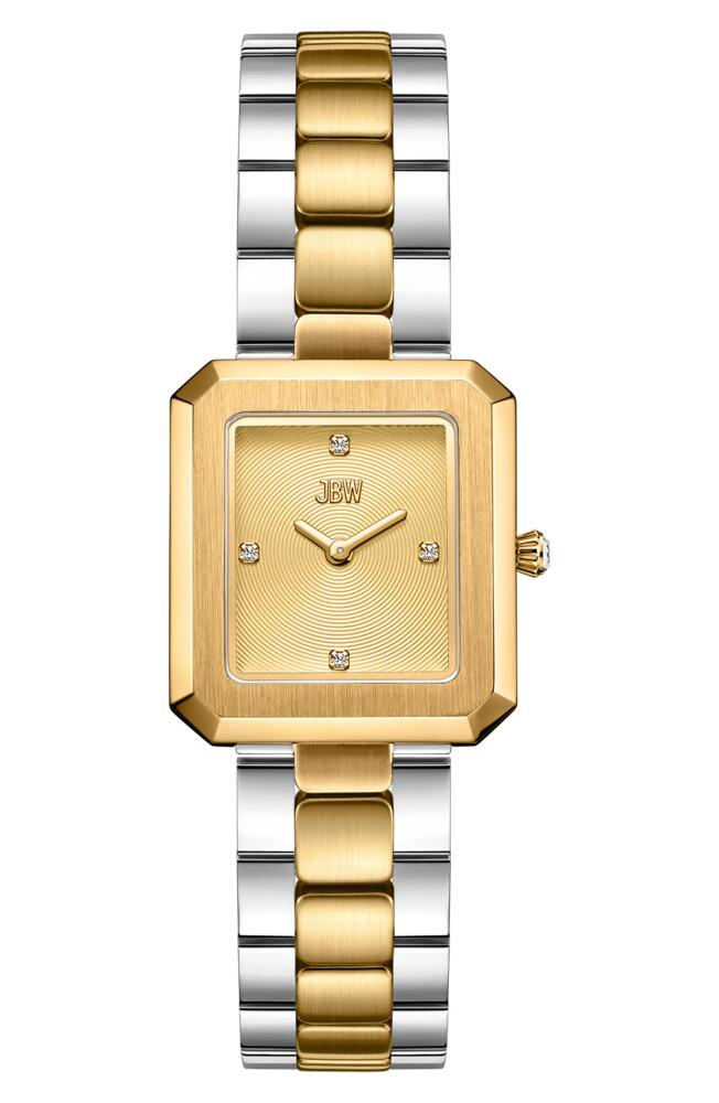 JBW Arc Single Essential Lab Created Diamond Bracelet Watch, 23mm in Two-Tone Cover