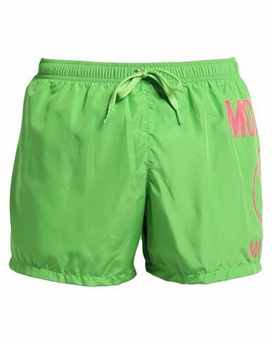 Moschino Man Swim trunks Green Polyester Cover