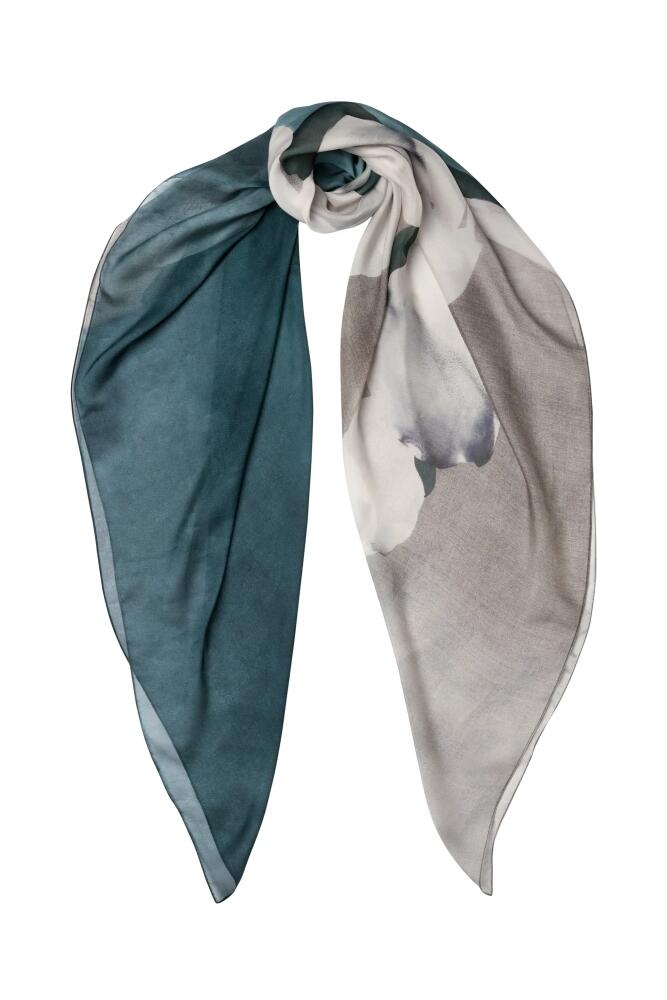 Elizabetta Mariana - Large Silk Scarf for Women in Teal Cover