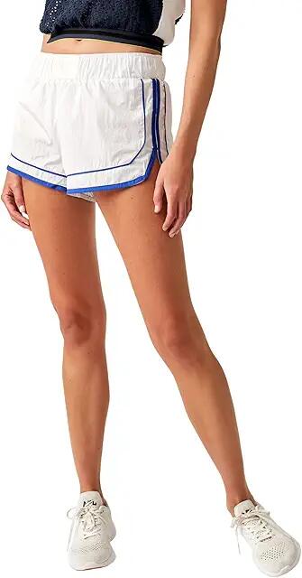 FP Movement Varsity Blues Shorts (White Combo) Women's Skirt Cover