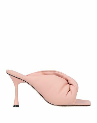 Studio Amelia Woman Sandals Salmon pink Leather Cover