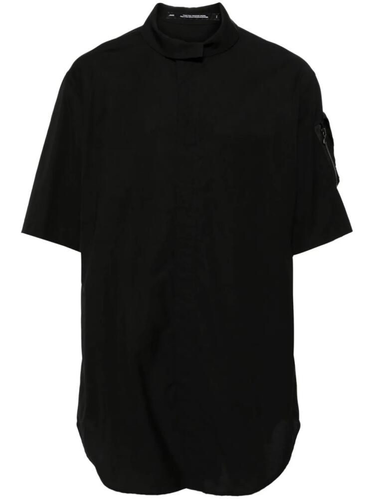 Julius spread-collar short-sleeve shirt - Black Cover