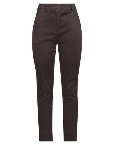 Trussardi Woman Pants Dark brown Polyester, Elastane Cover